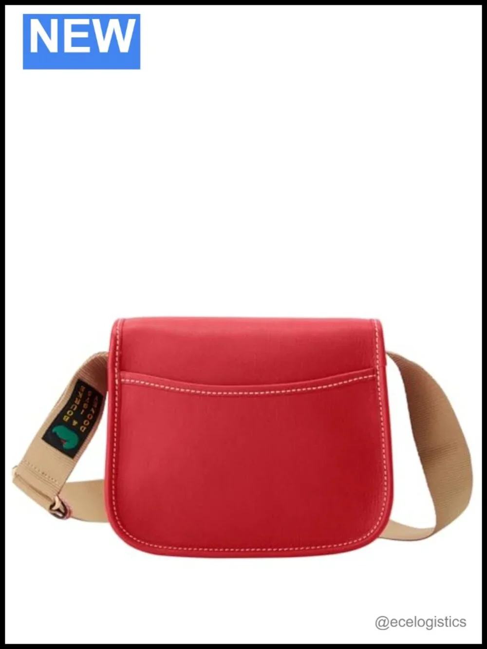 Dooney & Bourke Leather Crossbody Saddle Bag with Adjustable Strap